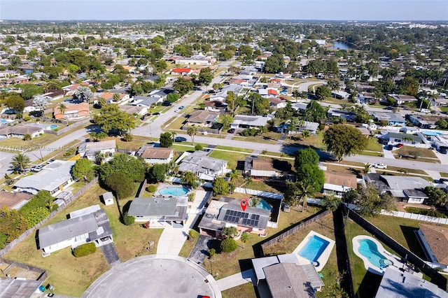 birds eye view of property featuring a residential view