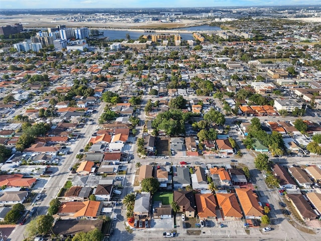 aerial view with a residential view