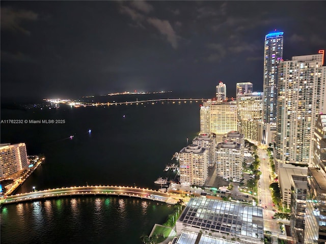 view of city with a water view