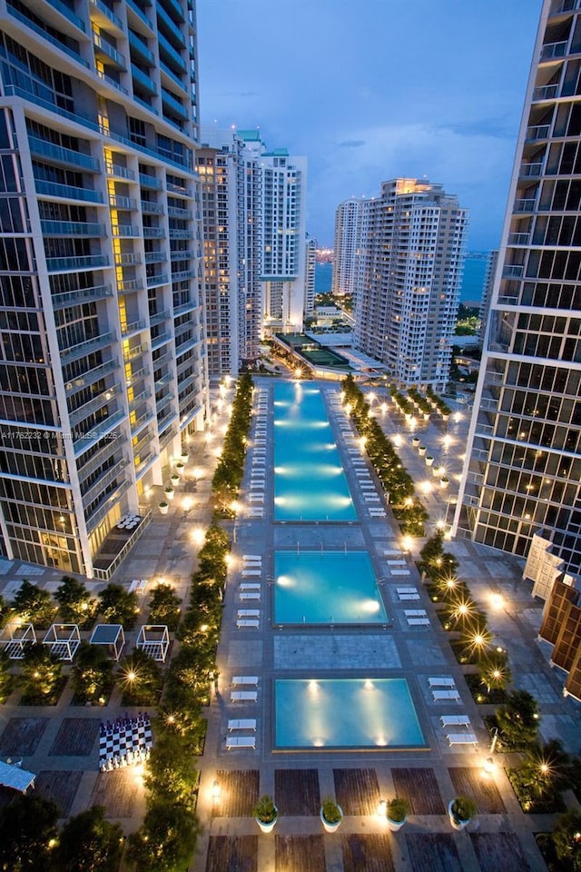 exterior space featuring a view of city