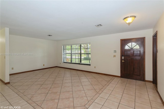 27820 SW 164th Ct, Homestead, FL 33031 - foyer with visible vents, baseboards, and light tile patterned flooring