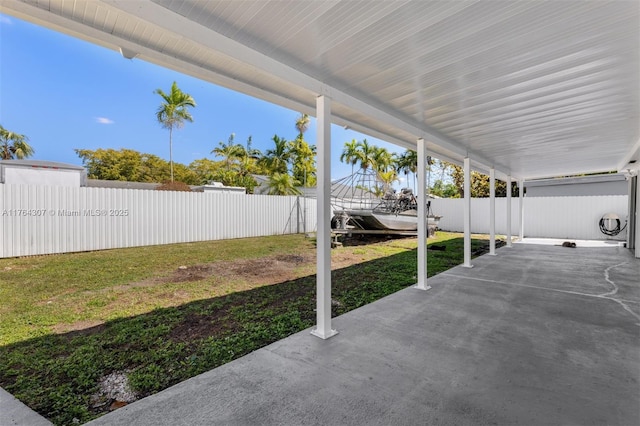 view of patio / terrace with a fenced backyard