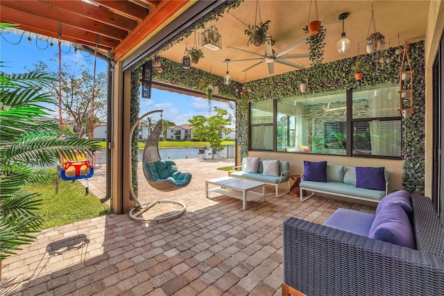 view of patio / terrace featuring outdoor lounge area