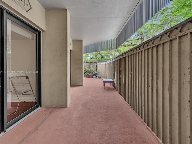 view of patio with fence