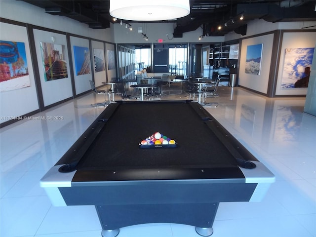 playroom with billiards