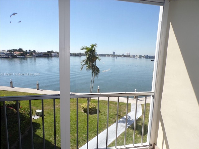 view of water feature