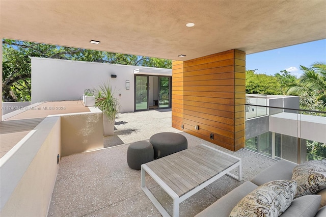 view of patio / terrace featuring a balcony