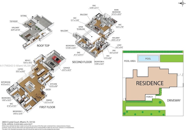 2803 Crystal Ct, Coconut Grove, FL 33133 - floor plan / room layout