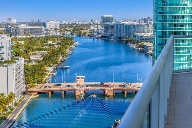 water view featuring a city view