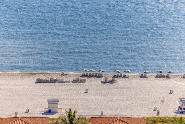 property view of water with a view of the beach