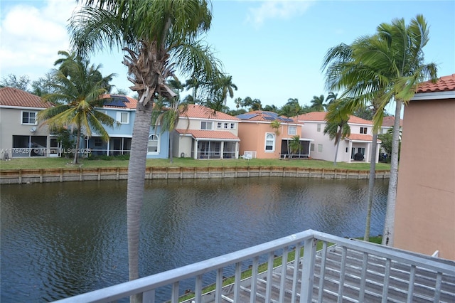 view of water feature featuring a residential view