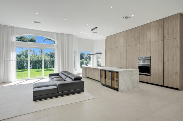 3234 SW 53rd Ct, Hollywood, FL 33312 - living room featuring recessed lighting