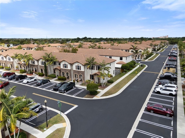 bird's eye view with a residential view