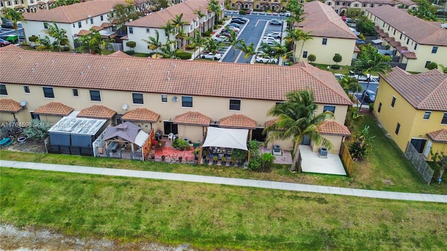 bird's eye view with a residential view