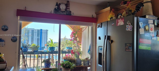 4801 NW 7th St Unit 810-16, Miami, FL 33126 - interior space featuring stainless steel fridge with ice dispenser