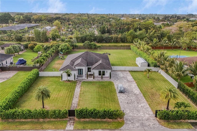 birds eye view of property