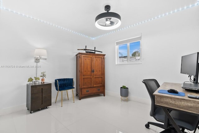 10341 SW 150th Ter, Miami, FL 33176 - office featuring light tile patterned floors and baseboards