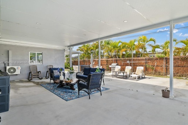 10341 SW 150th Ter, Miami, FL 33176 - view of patio with an outdoor living space and fence