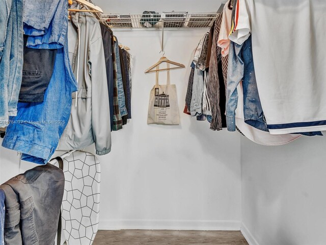 900 NE 195th St Unit 504, Miami, FL 33179 - walk in closet featuring wood finished floors