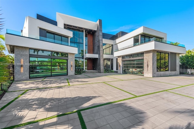 view of property with a garage