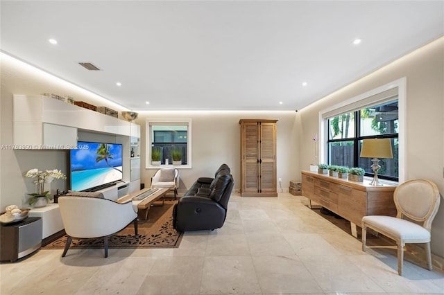 9835 NW 86th Ter, Doral, FL 33178 - living room featuring recessed lighting and visible vents