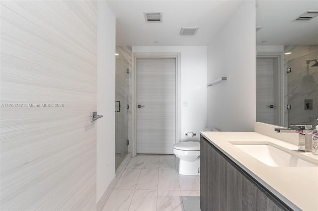 801 S Miami Ave Unit 3110, Miami, FL 33130 - bathroom with marble finish flooring, vanity, and a stall shower