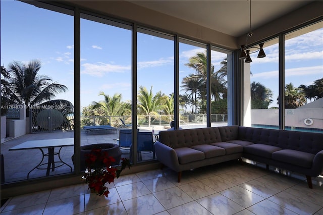 view of sunroom