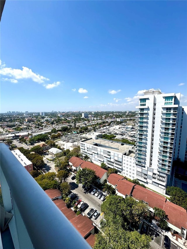 aerial view with a view of city