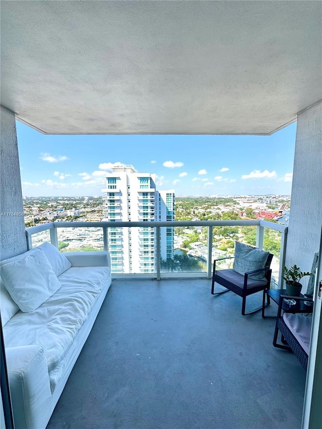 balcony with a city view
