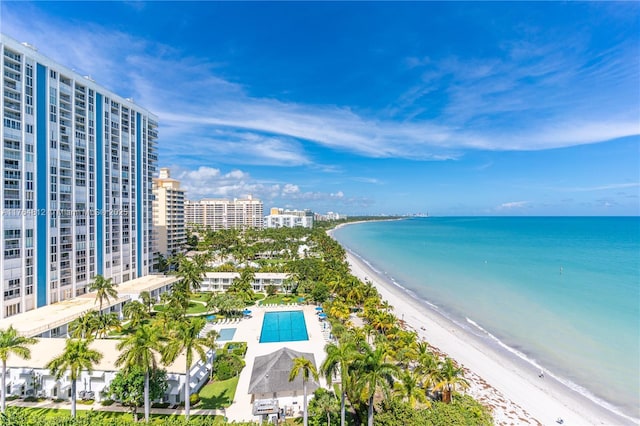 600 Grapetree Dr Unit 8Cs, Key Biscayne, FL 33149 - bird's eye view of extended coastline and a pool