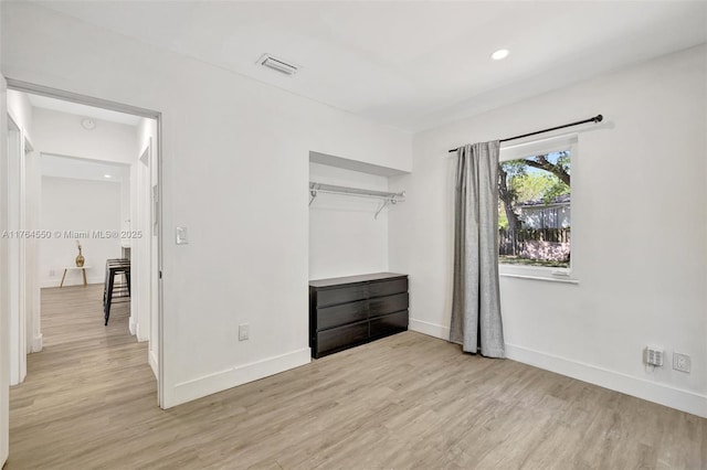 843 SW 20th St, Fort Lauderdale, FL 33315 - unfurnished bedroom featuring visible vents, baseboards, and light wood finished floors