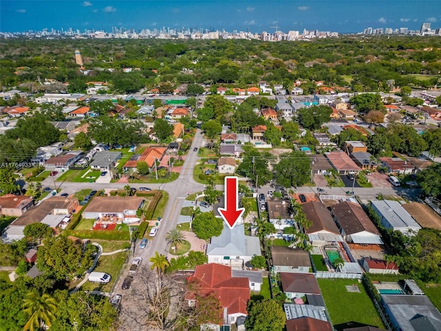 bird's eye view featuring a residential view