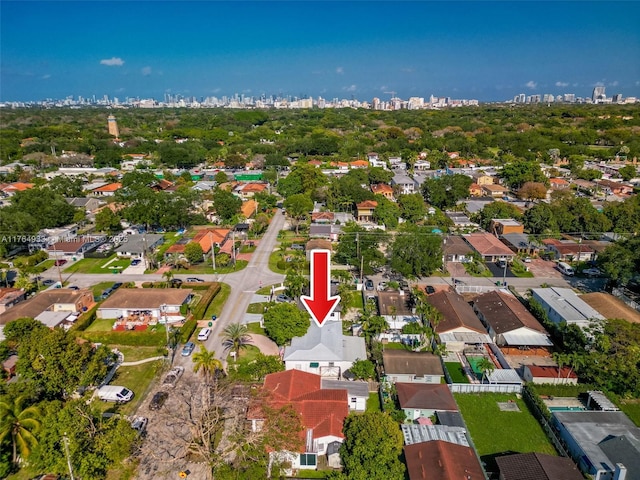 drone / aerial view featuring a residential view