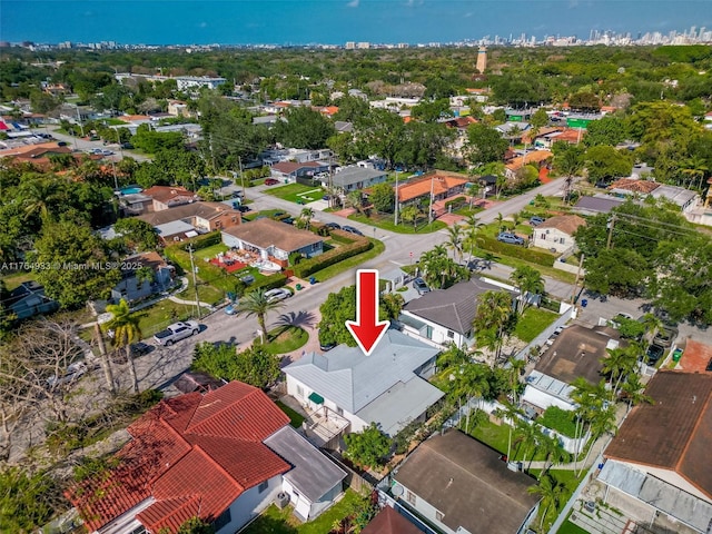 bird's eye view with a residential view