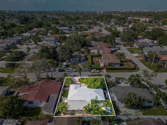 drone / aerial view with a residential view