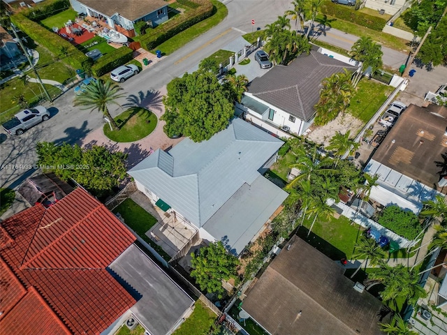 bird's eye view with a residential view
