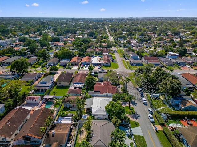 aerial view with a residential view