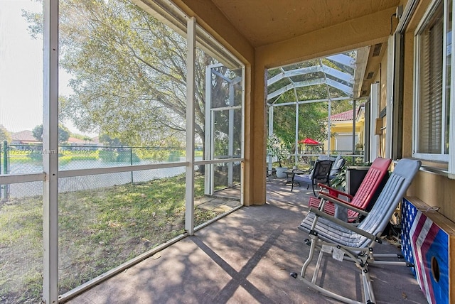 view of sunroom