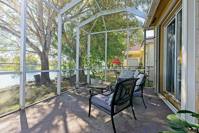 view of sunroom / solarium