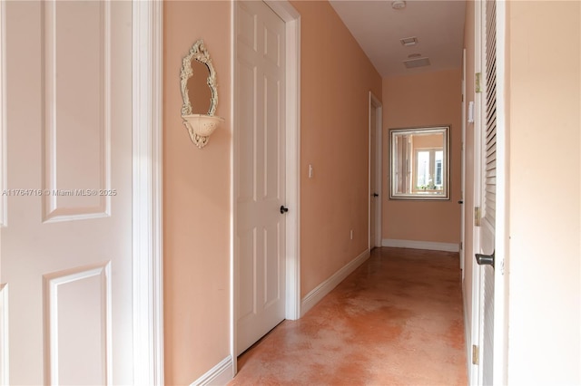 12301 SW 107th Ave, Miami, FL 33176 - hall with baseboards and finished concrete flooring