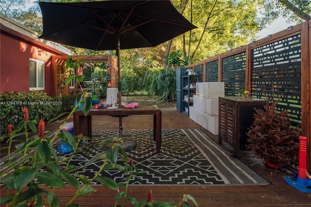 12301 SW 107th Ave, Miami, FL 33176 - view of patio / terrace with a wooden deck