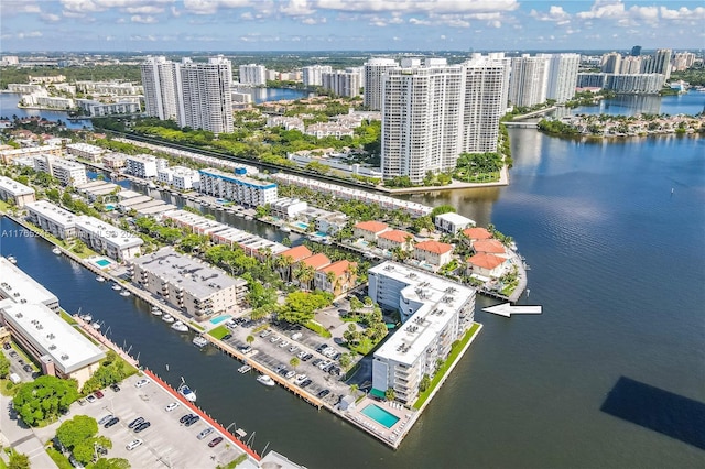 4000 NE 170th St Unit 300, North Miami Beach, FL 33160 - bird's eye view with a city view and a water view