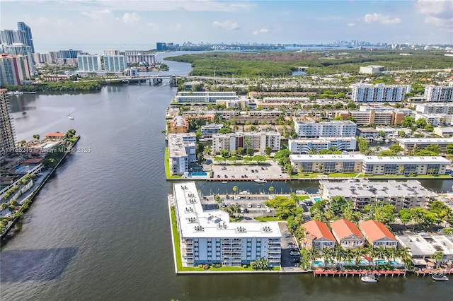 4000 NE 170th St Unit 300, North Miami Beach, FL 33160 - aerial view with a city view and a water view