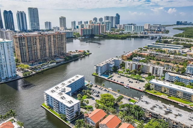 4000 NE 170th St Unit 300, North Miami Beach, FL 33160 - drone / aerial view featuring a city view and a water view