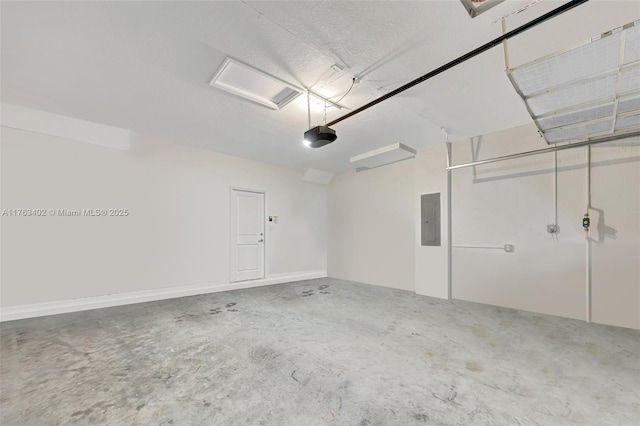 garage with electric panel
