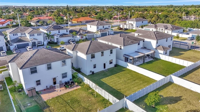 bird's eye view with a residential view