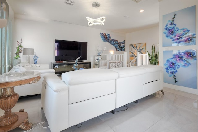 8321 Central Park Blvd, Doral, FL 33166 - living room with recessed lighting, visible vents, and baseboards