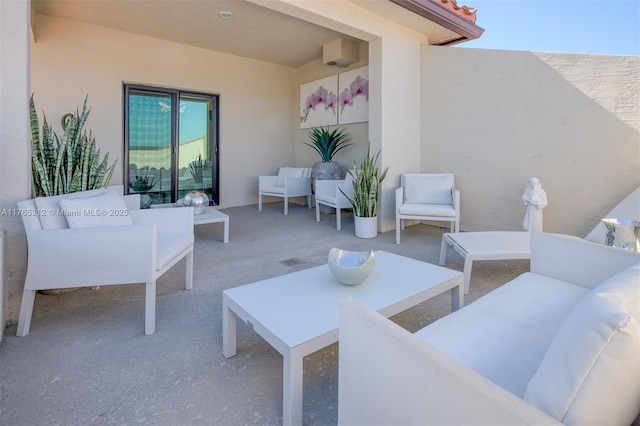 8321 Central Park Blvd, Doral, FL 33166 - view of patio / terrace with an outdoor living space and an AC wall unit