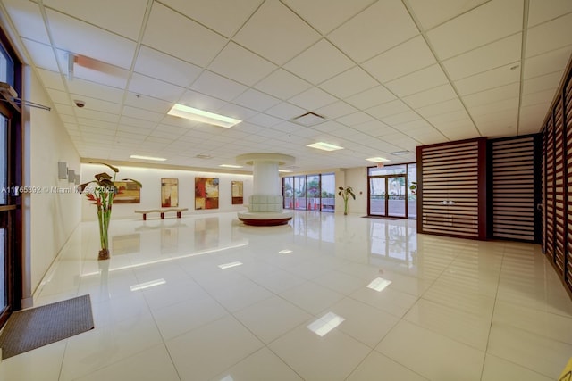 1623 Collins Ave Unit 512, Miami Beach, FL 33139 - interior space featuring a drop ceiling and visible vents