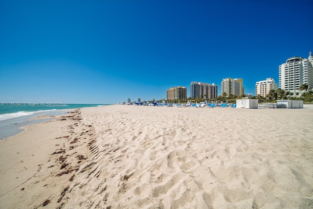 1623 Collins Ave Unit 512, Miami Beach, FL 33139 - property view of water featuring a view of city and a view of the beach